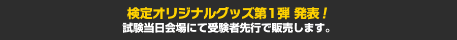 検定オリジナルグッズ第1弾 発表！