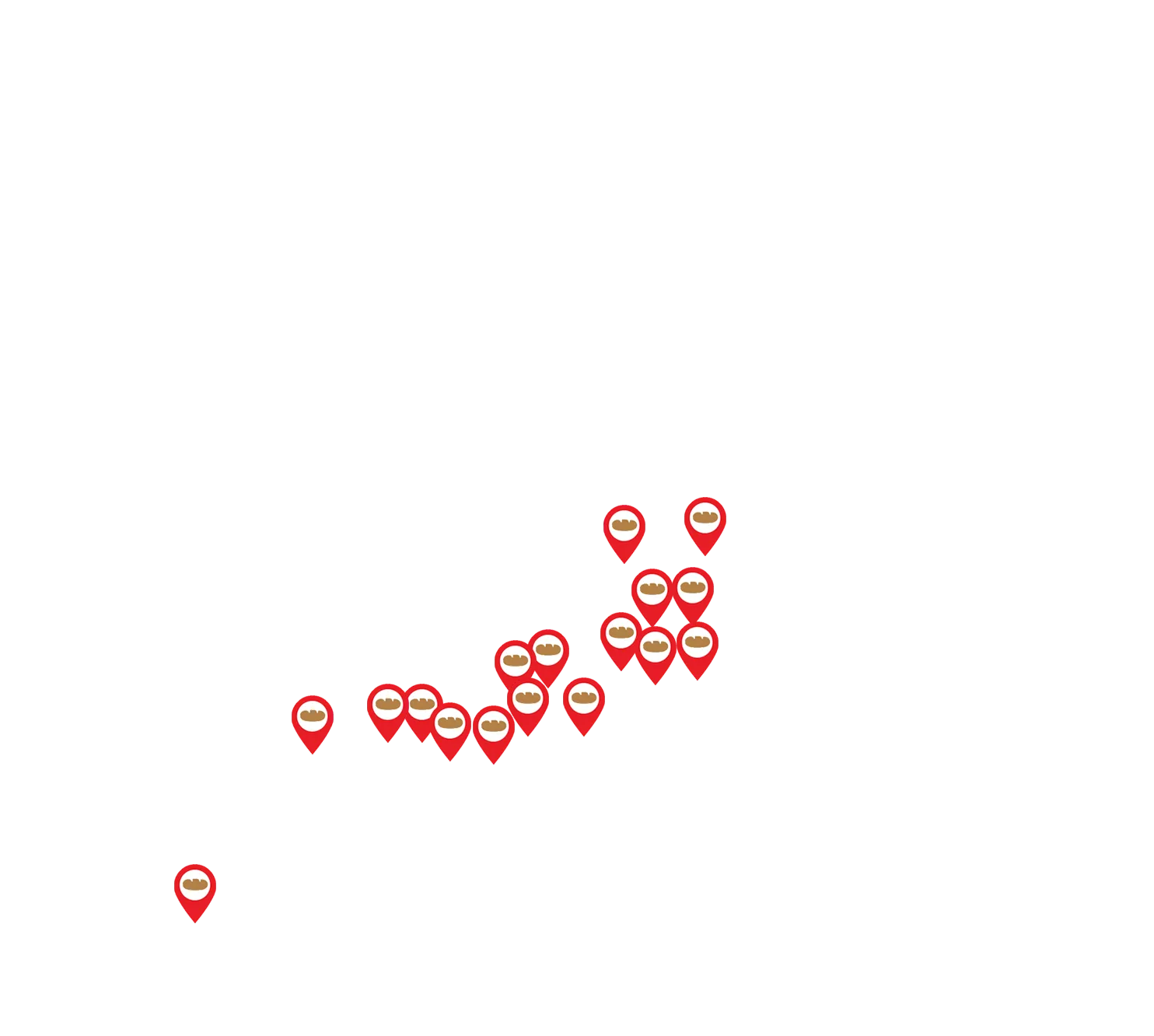 パンシェルジュがいるパン屋さんMAP