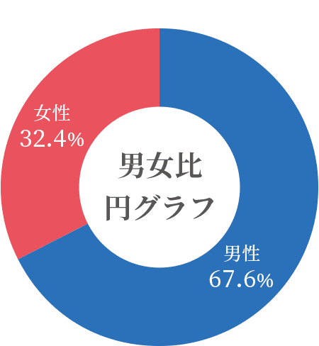 男女比 円グラフ